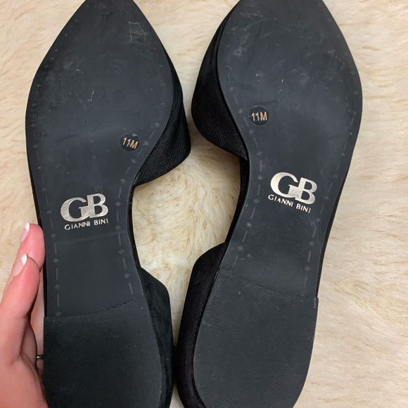 Gianni Bini D’Orsay Black Point Toe Flats size 11 - Picture 7 of 7